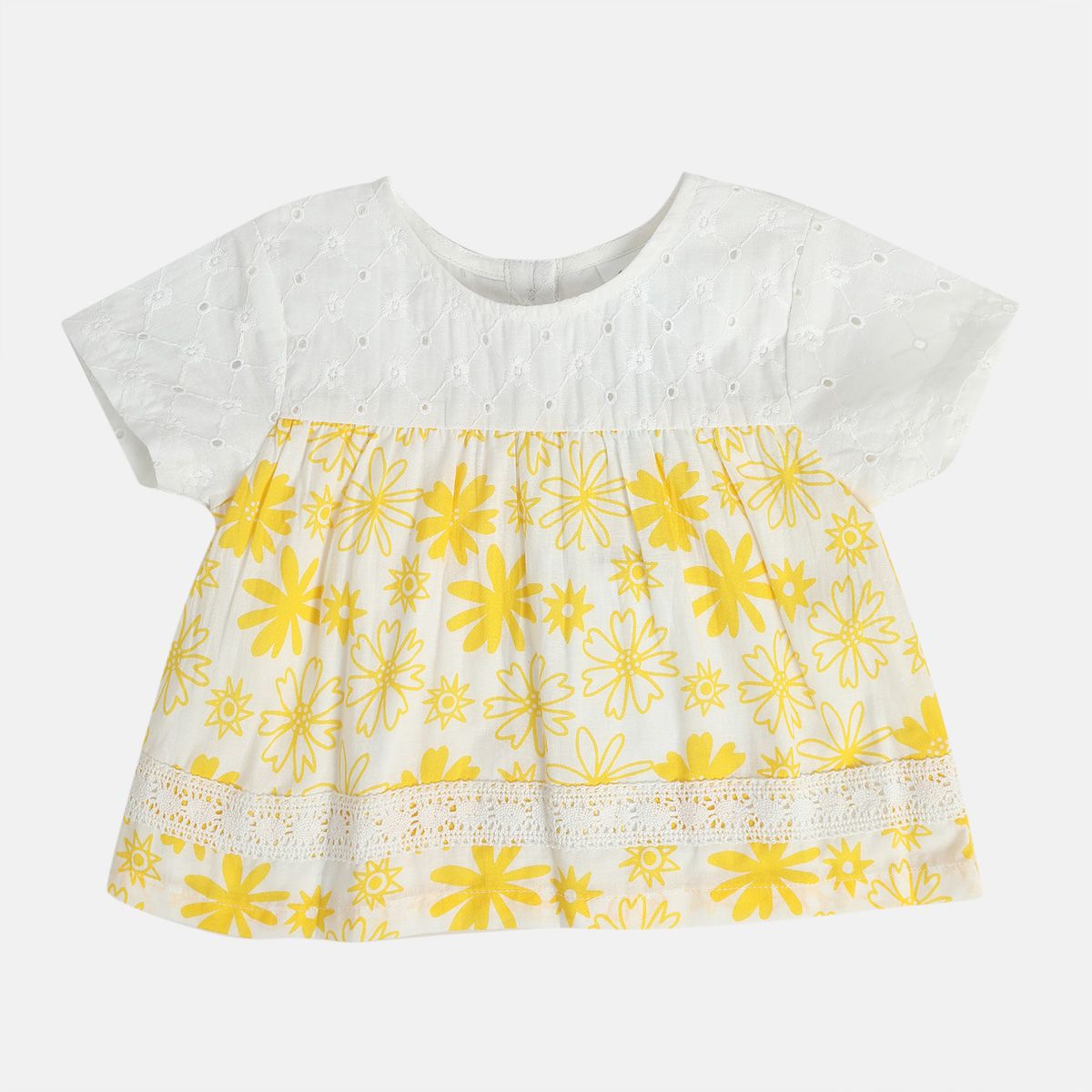 Girls White Pack Of 1 Woven Top