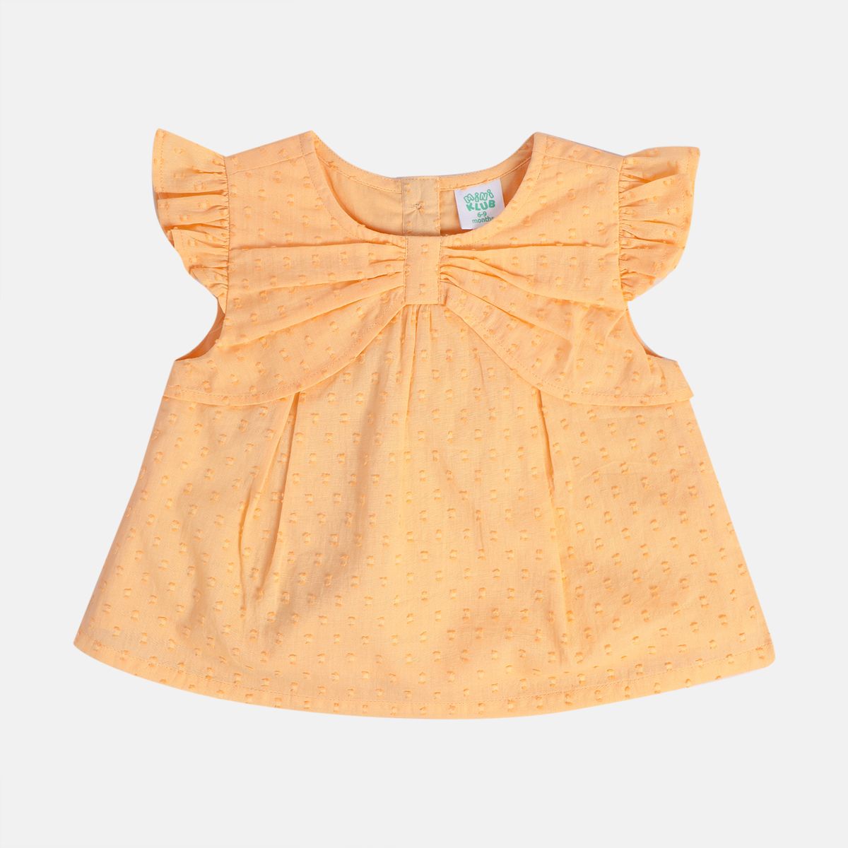 Girls Orange Woven Top