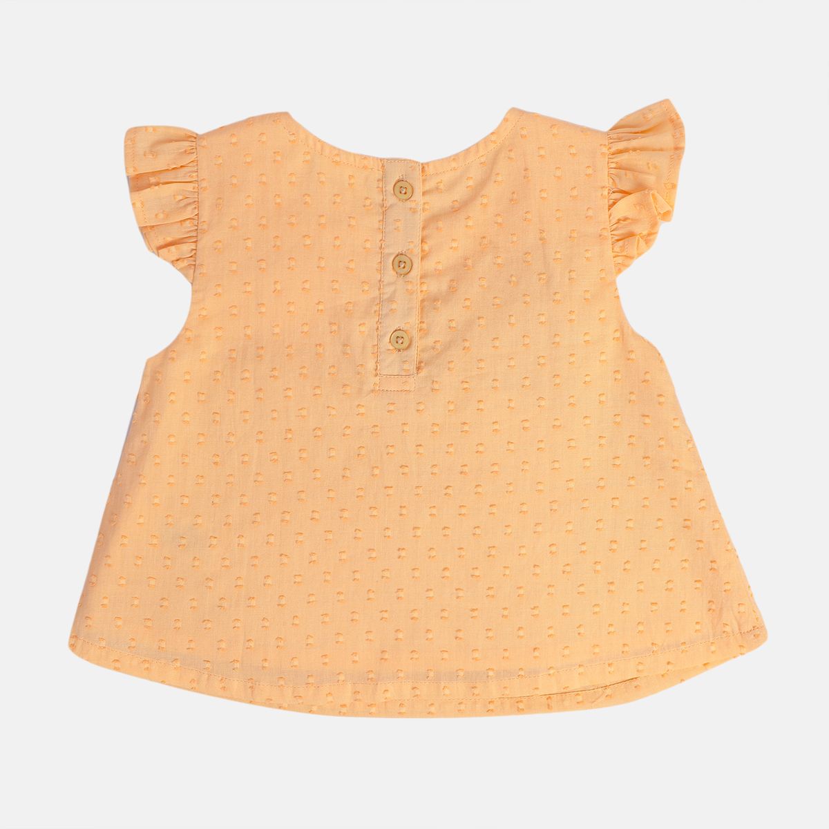 Girls Orange Woven Top