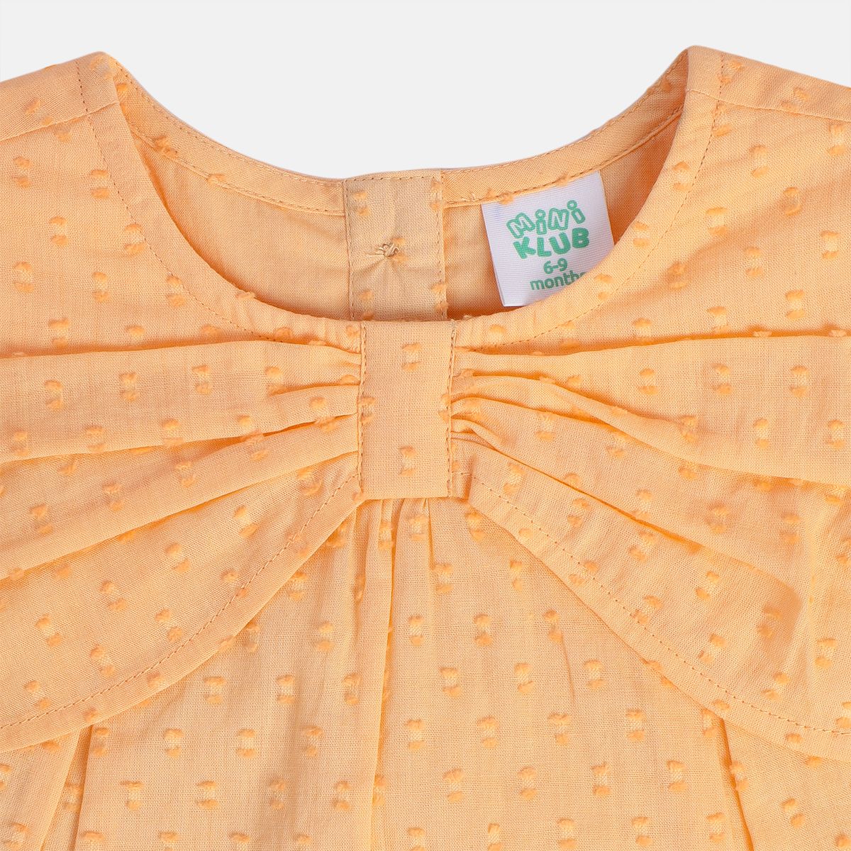Girls Orange Woven Top