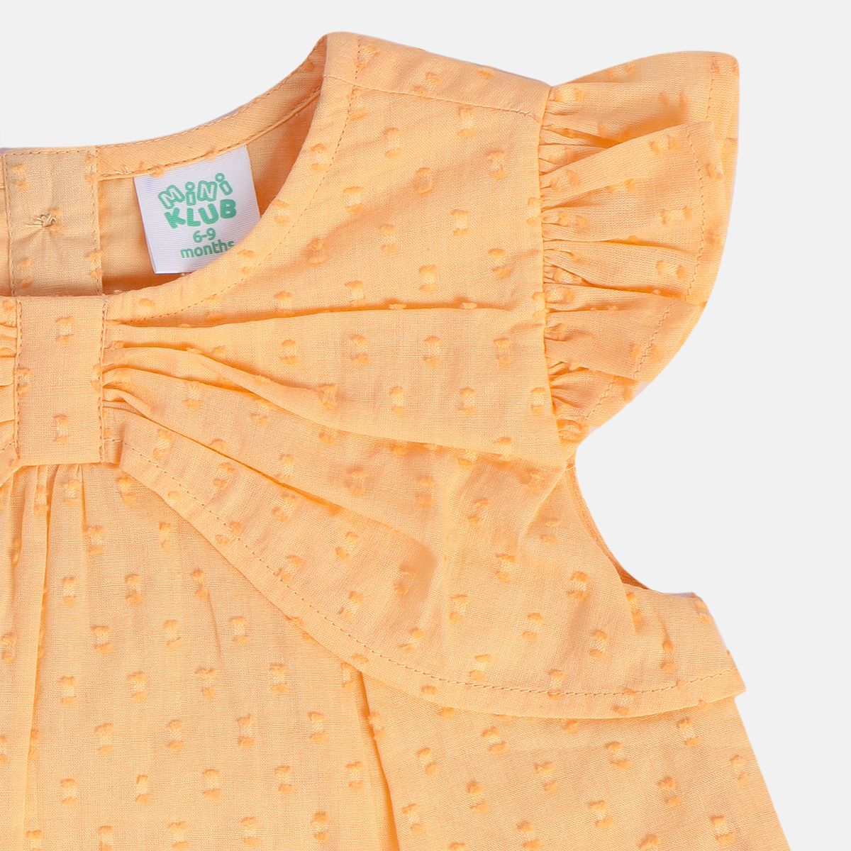 Girls Orange Woven Top