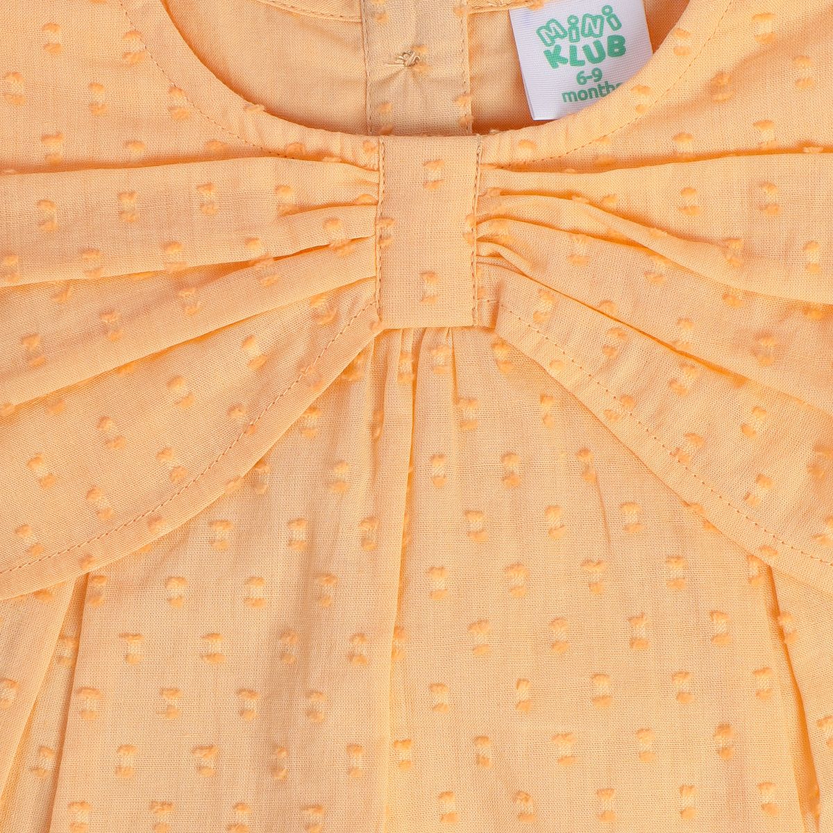 Girls Orange Woven Top