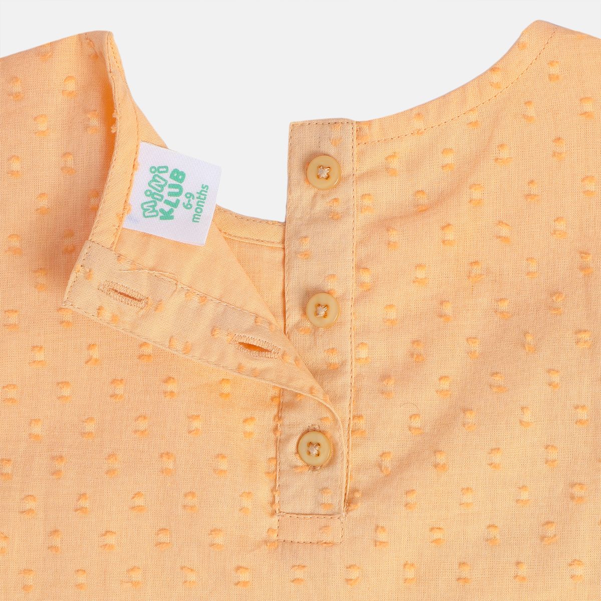Girls Orange Woven Top