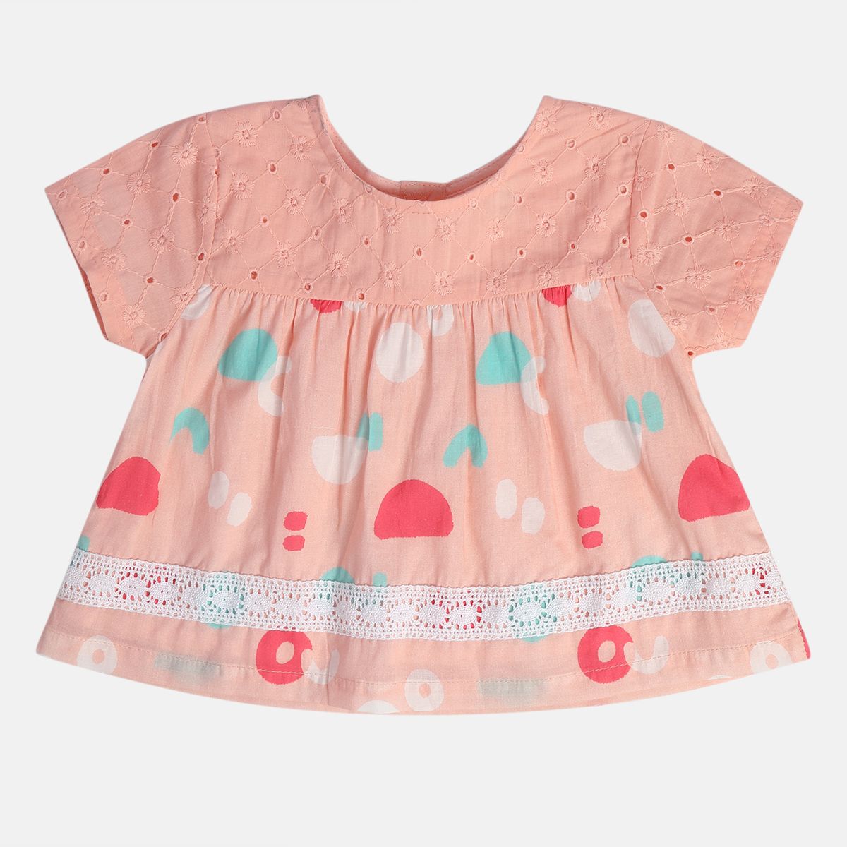 Girls Pink Woven Top