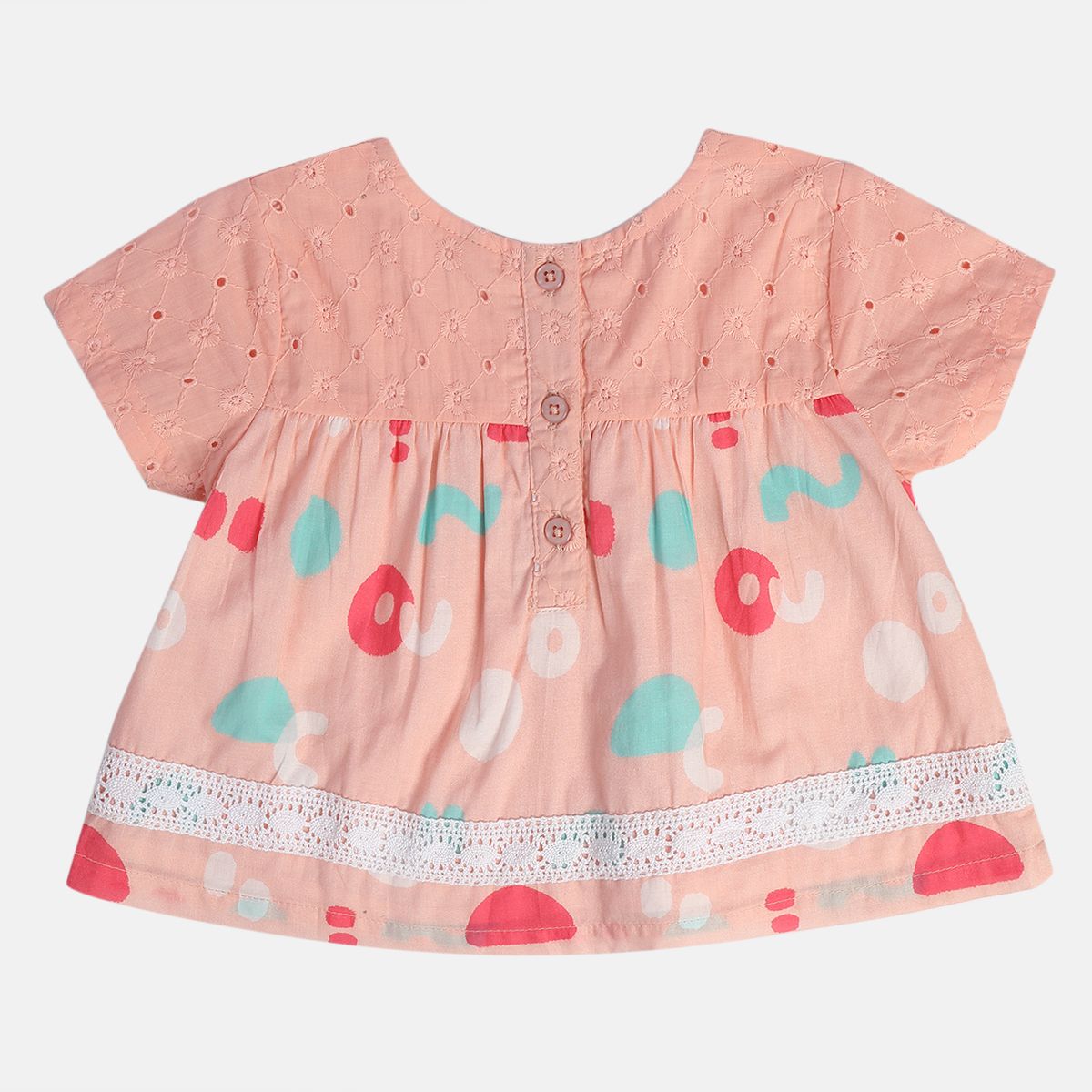Girls Pink Woven Top