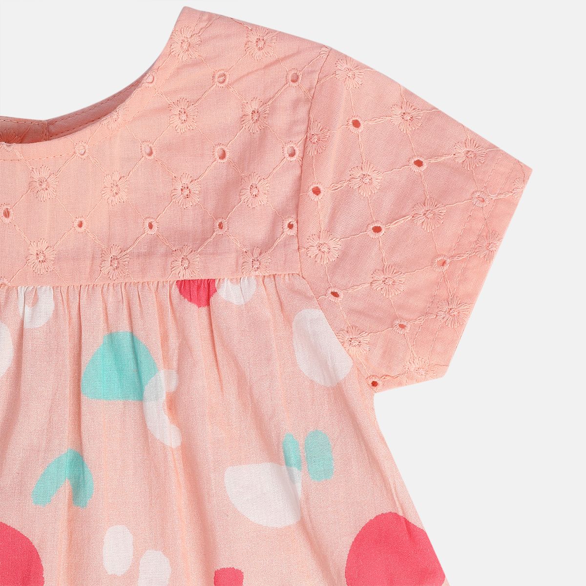 Girls Pink Woven Top
