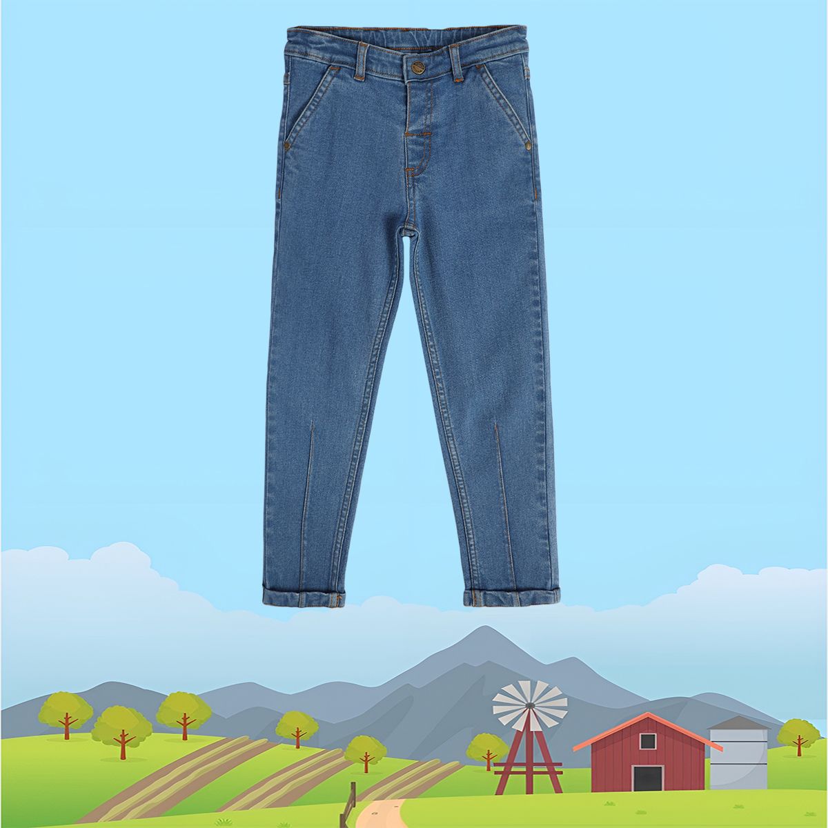 Boys Blue Pack Of 1 Denim Pant