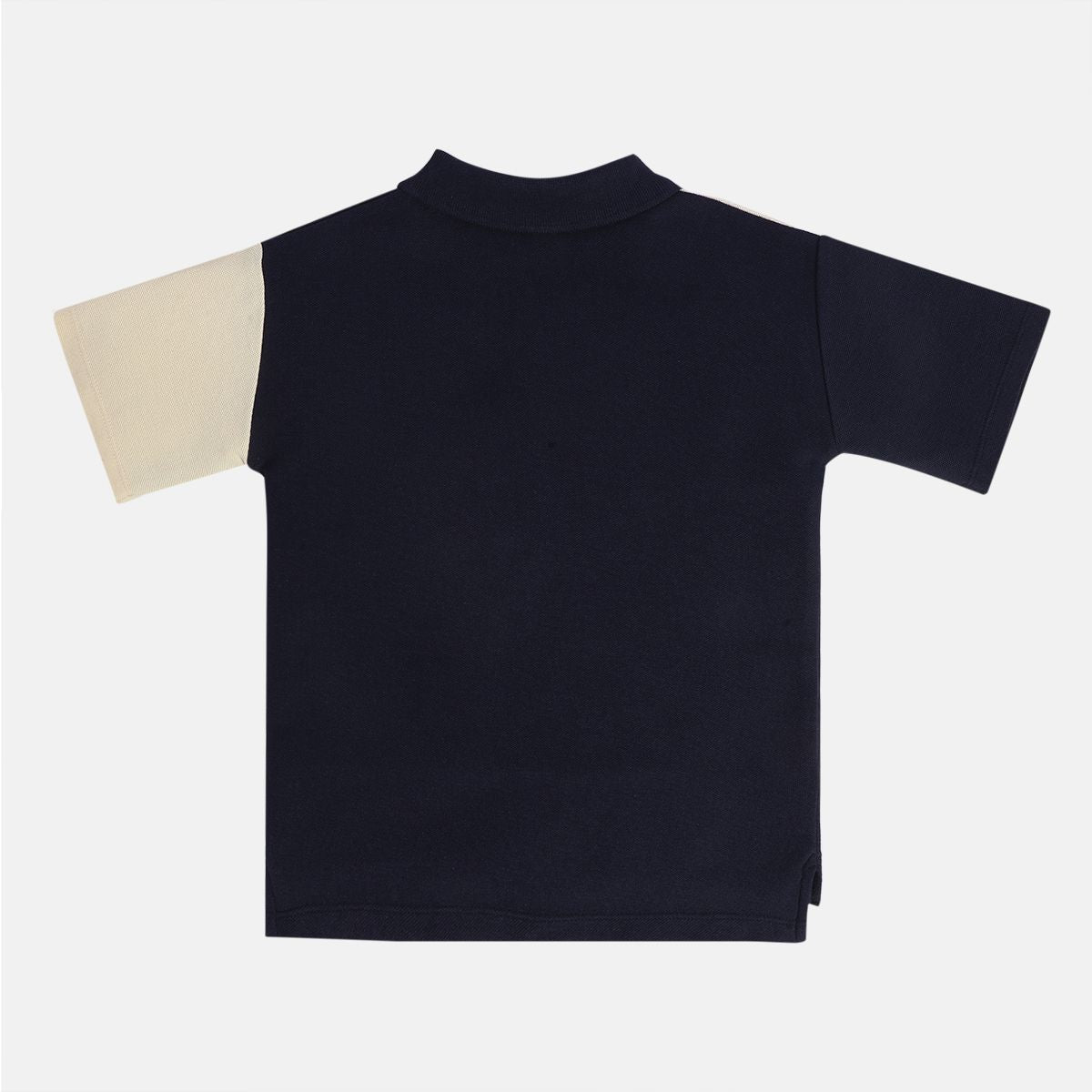Boys Navy Collar Short Sleeve Polo