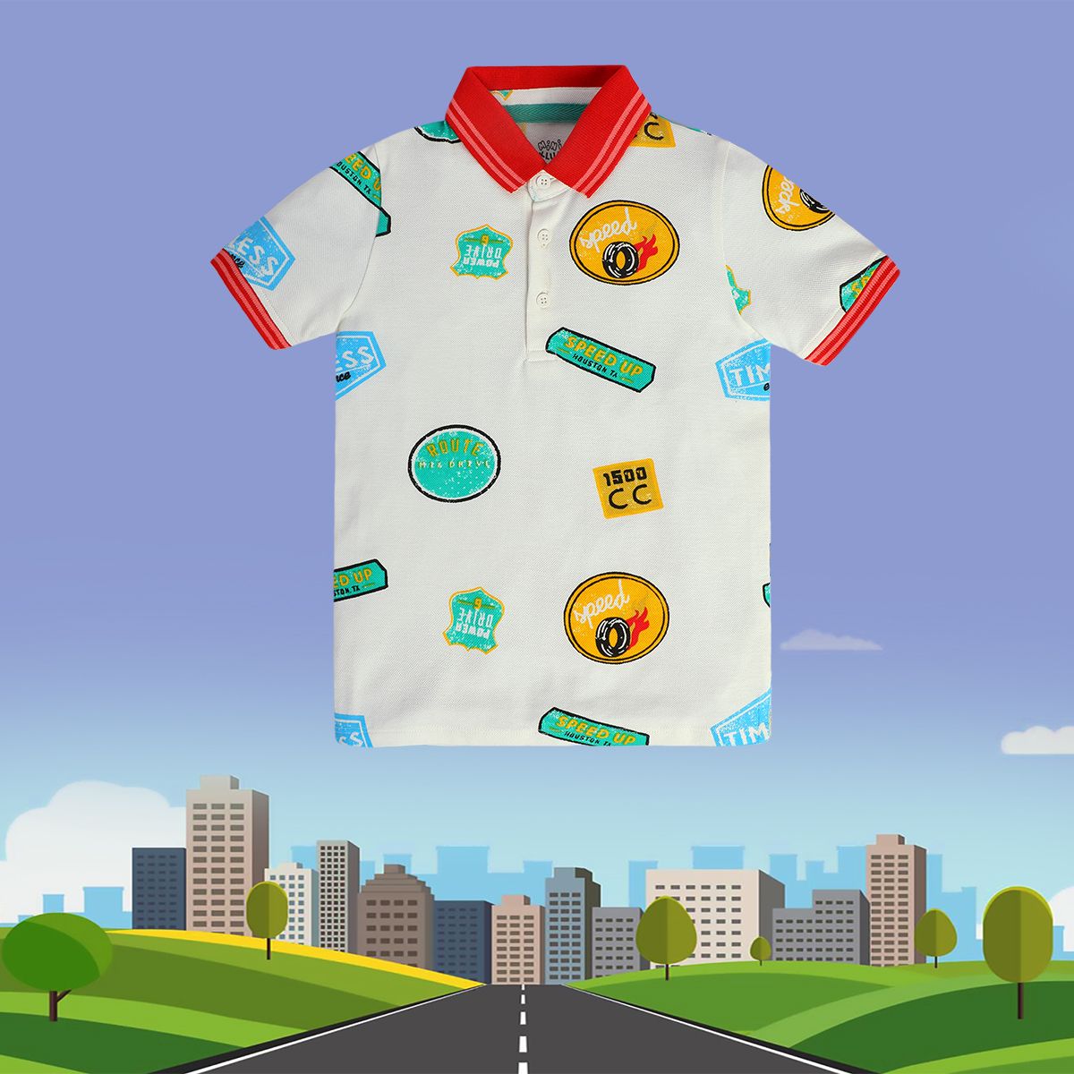 Boys White Polo Tee