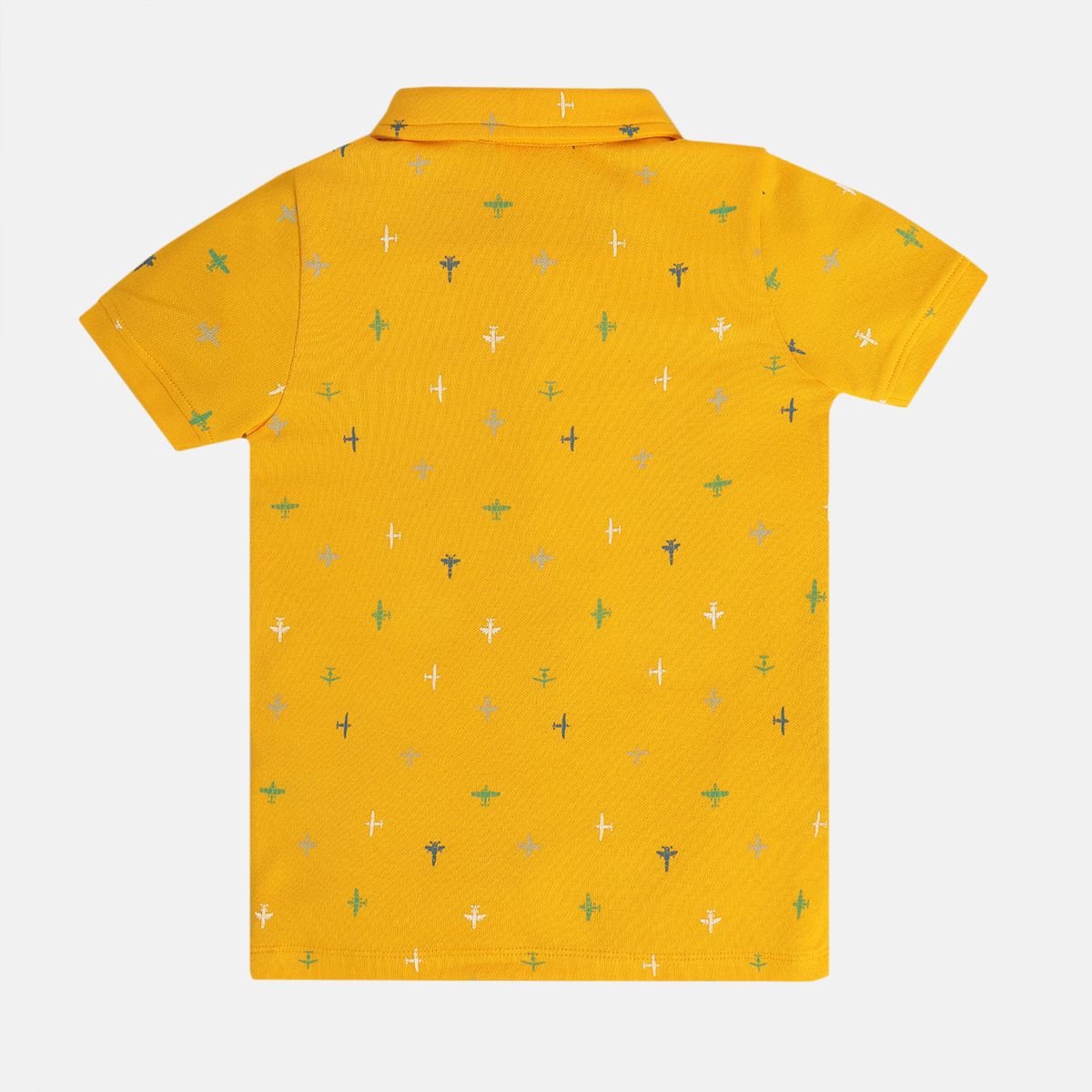 Boys Mustard Collar Short Sleeve Polo