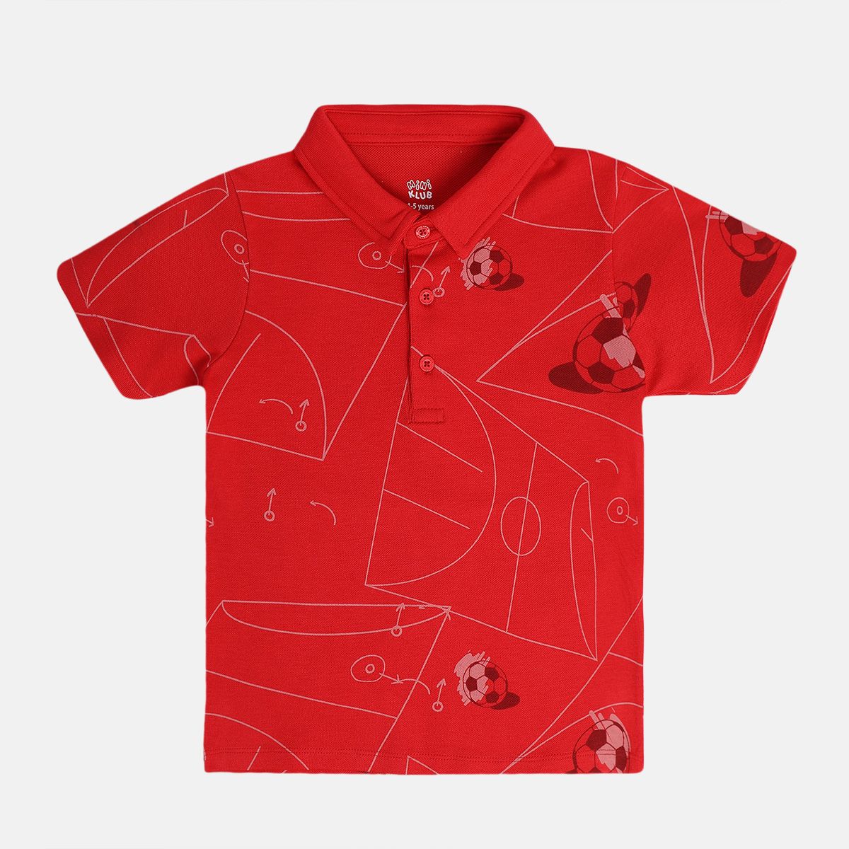 Boys Red Pack Of 1 Polo