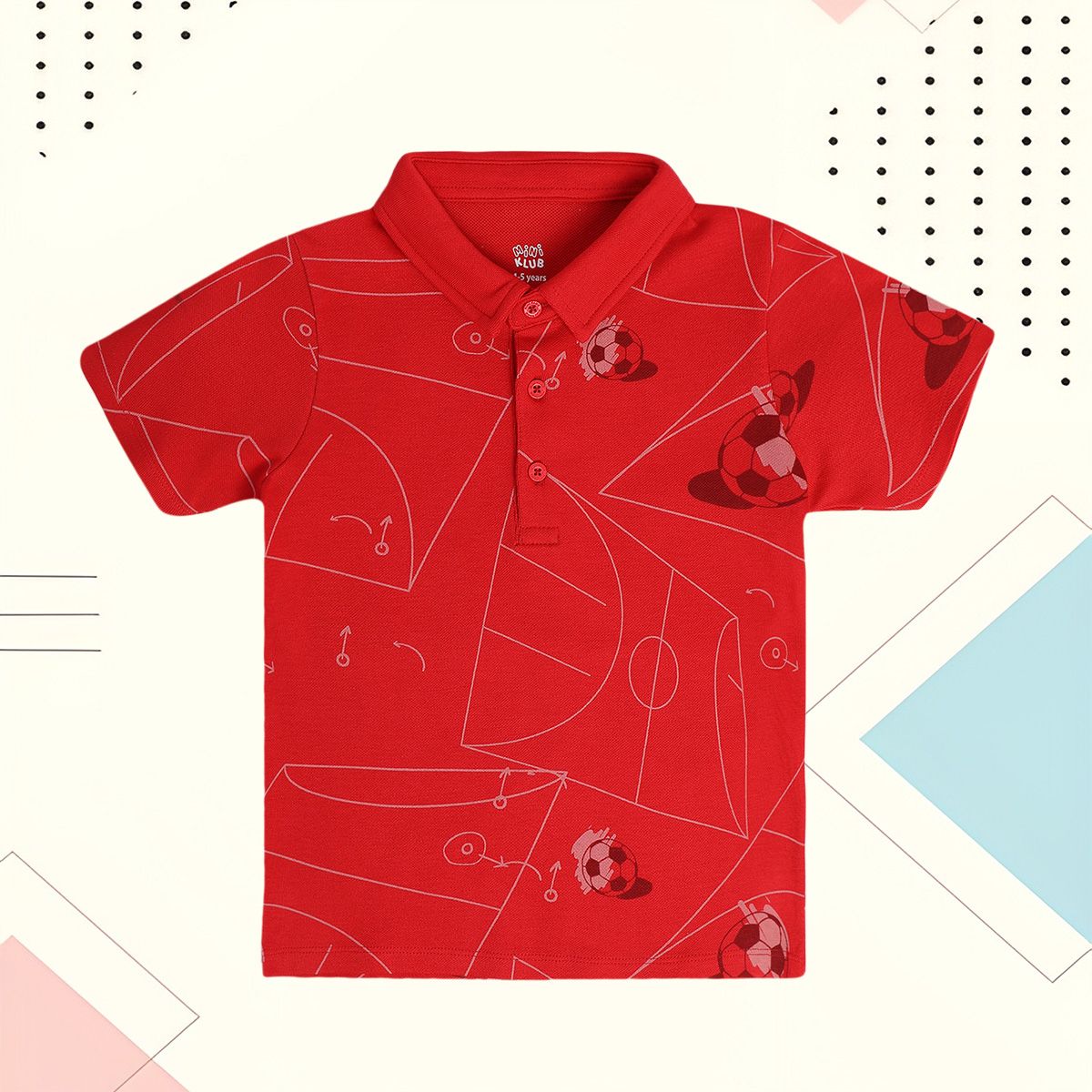 Boys Red Pack Of 1 Polo
