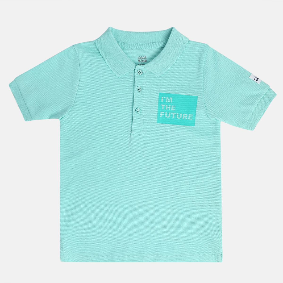 Boys Blue Collar Polo