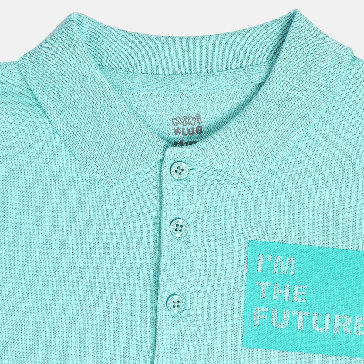 Boys Blue Collar Polo