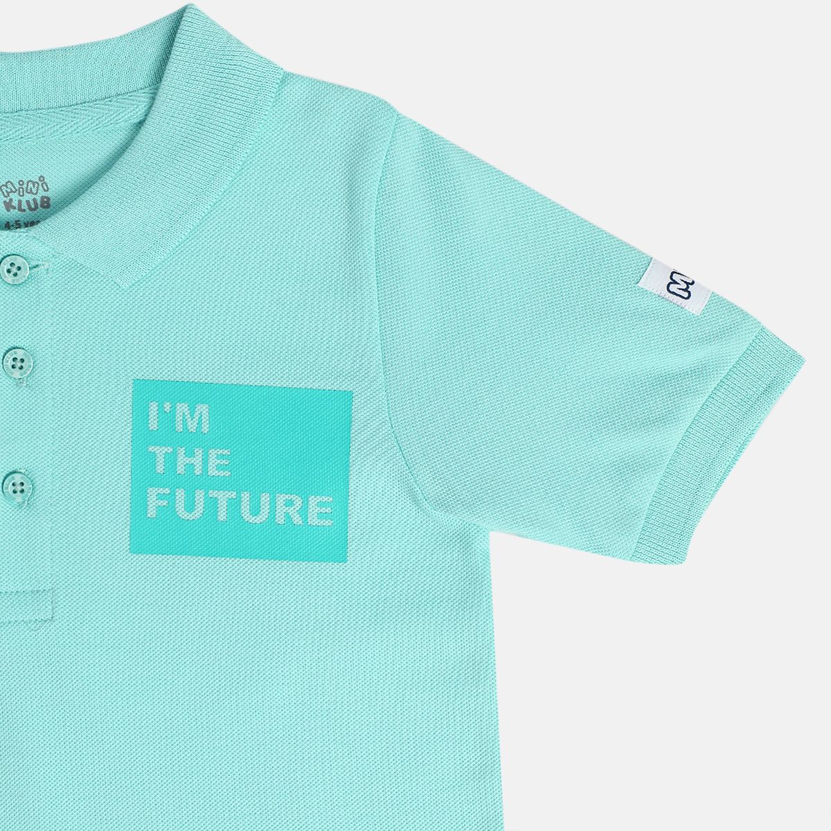 Boys Blue Collar Polo