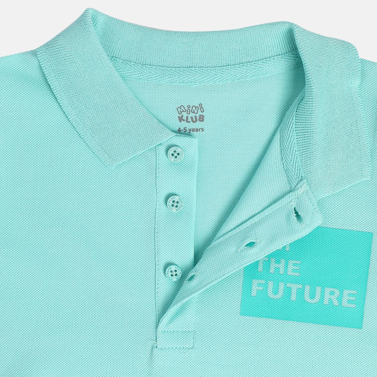 Boys Blue Collar Polo