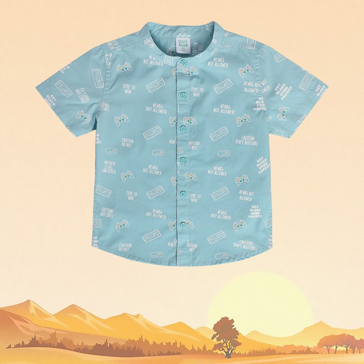 Boys Blue Woven Shirt