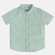 Boys Green Woven Shirt