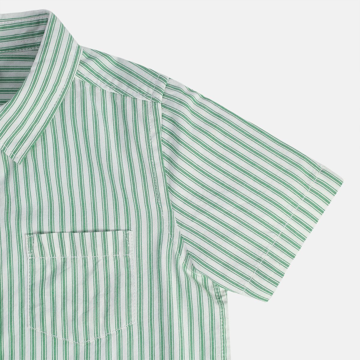Boys Green Woven Shirt