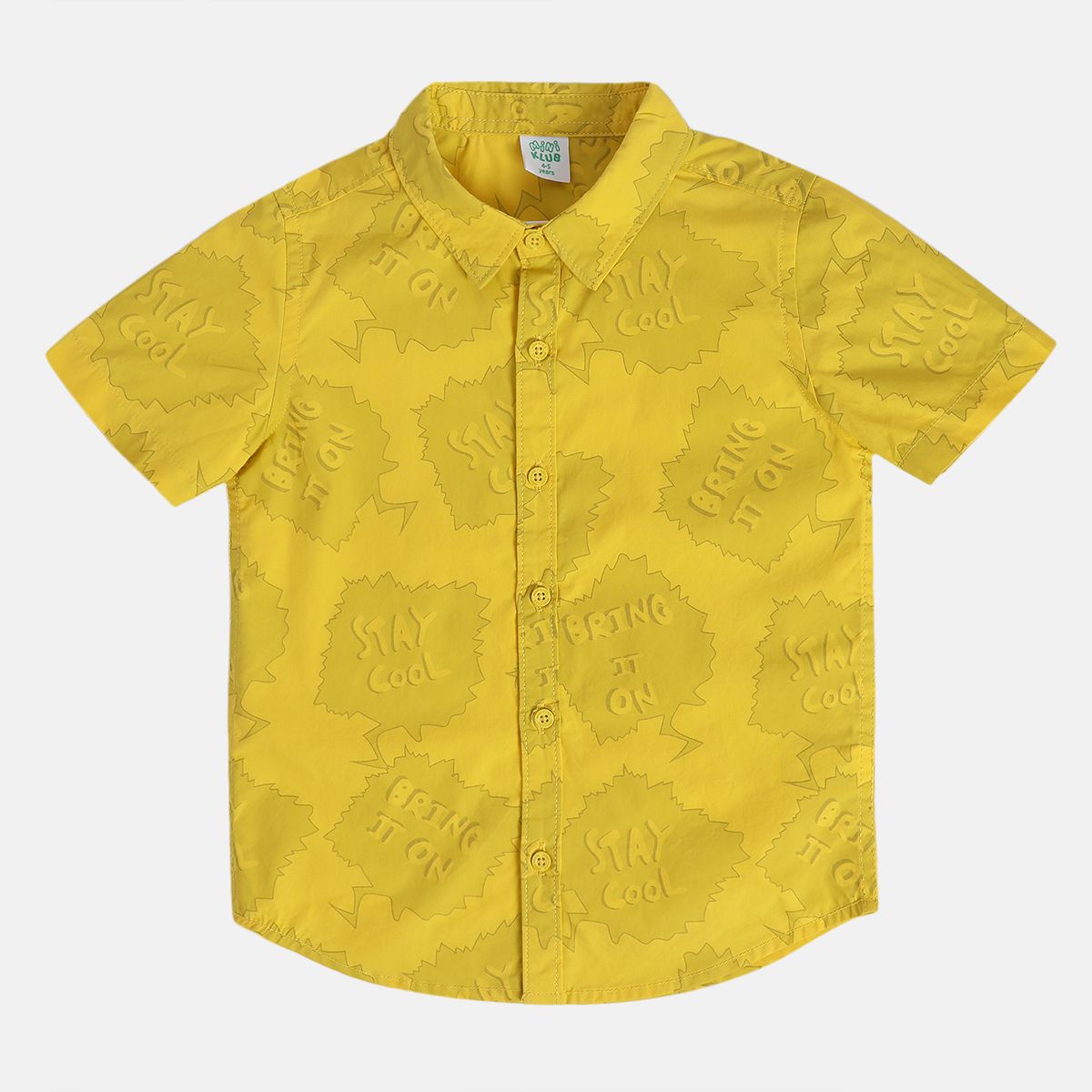 Boys Yellow Woven Shirt
