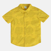 Boys Yellow Woven Shirt