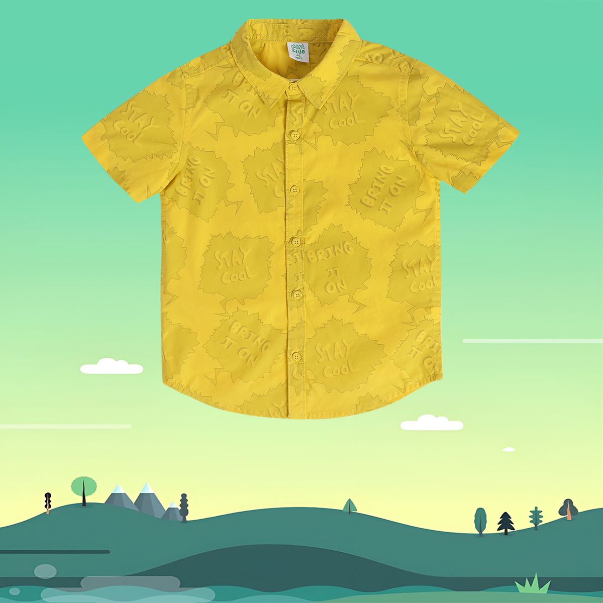Boys Yellow Woven Shirt