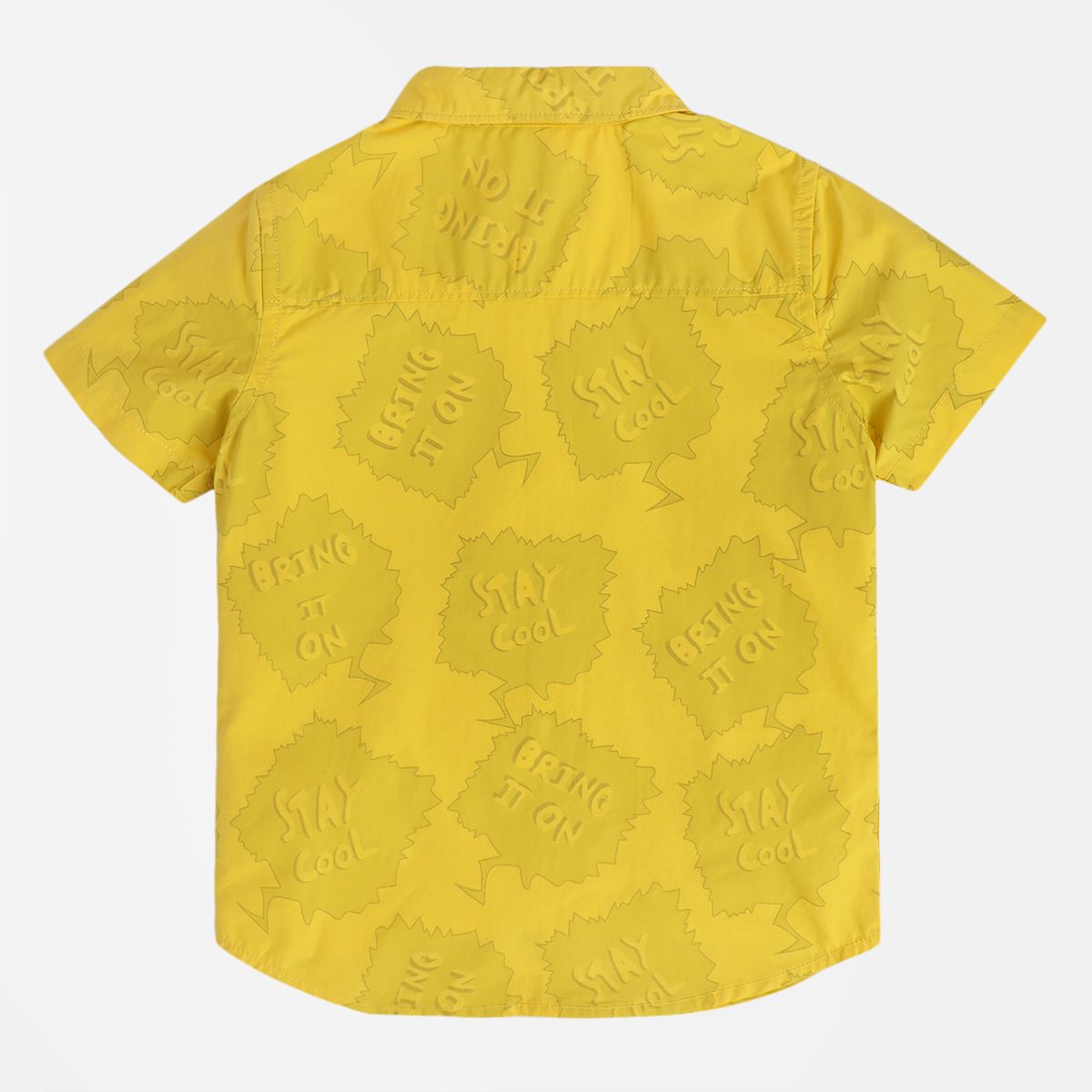 Boys Yellow Woven Shirt