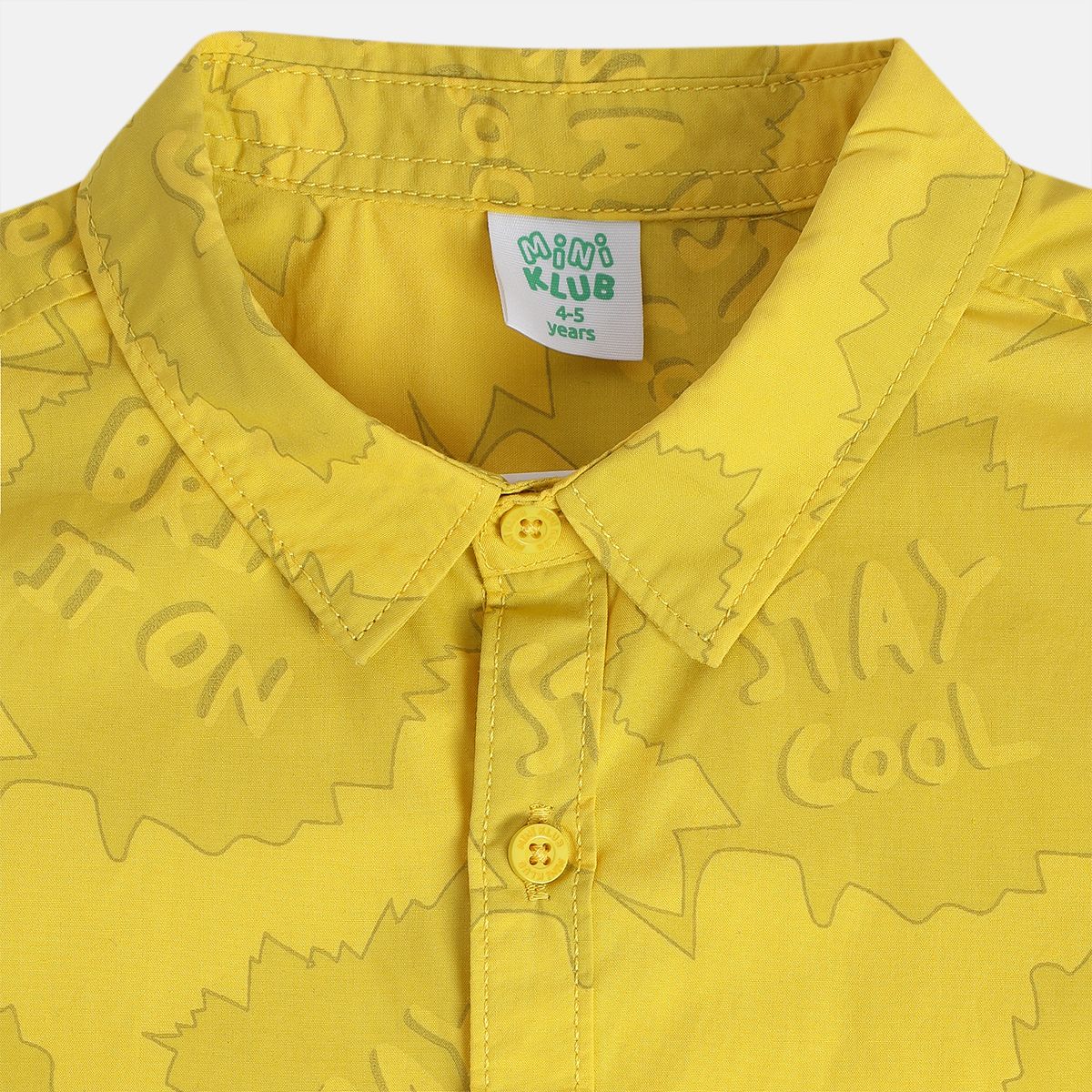 Boys Yellow Woven Shirt
