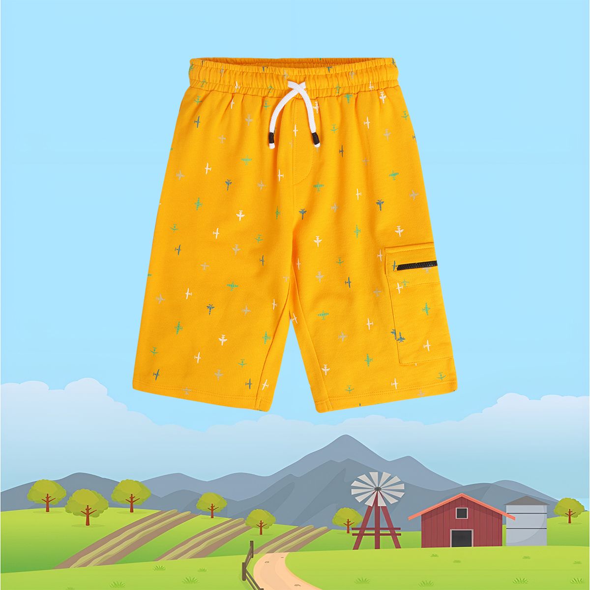 Boys Mustard Pack Of 1 Shorts