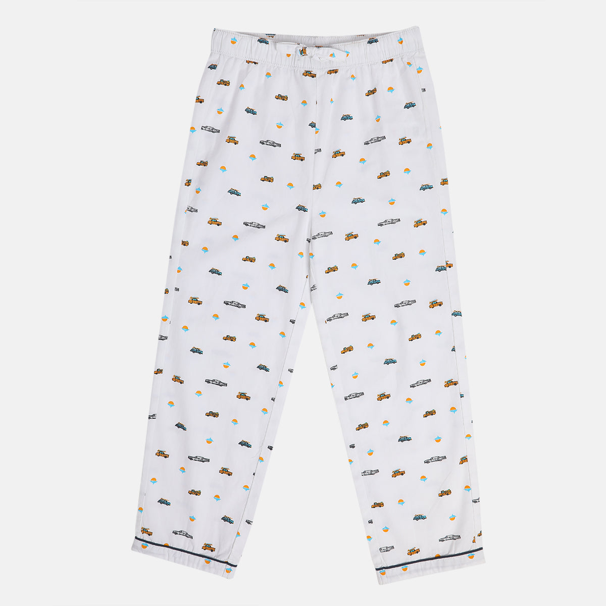 Boys Blue/White Collar Top And Bottom