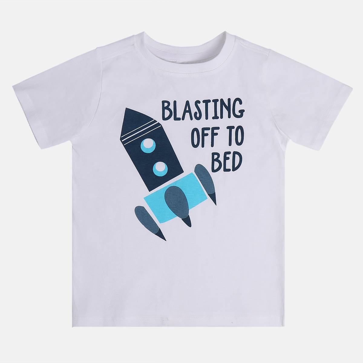 Boys Multi Round Neck Short Sleeve Top And Bottom