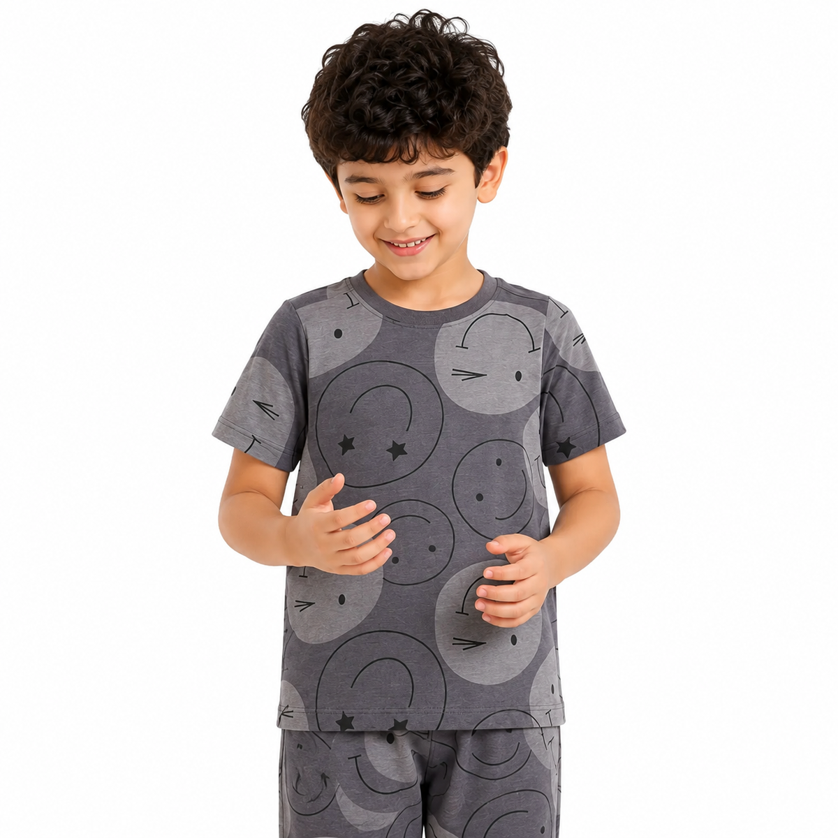 Kids Boys Printed Nightwear Sets Pack of 2, Multicolour