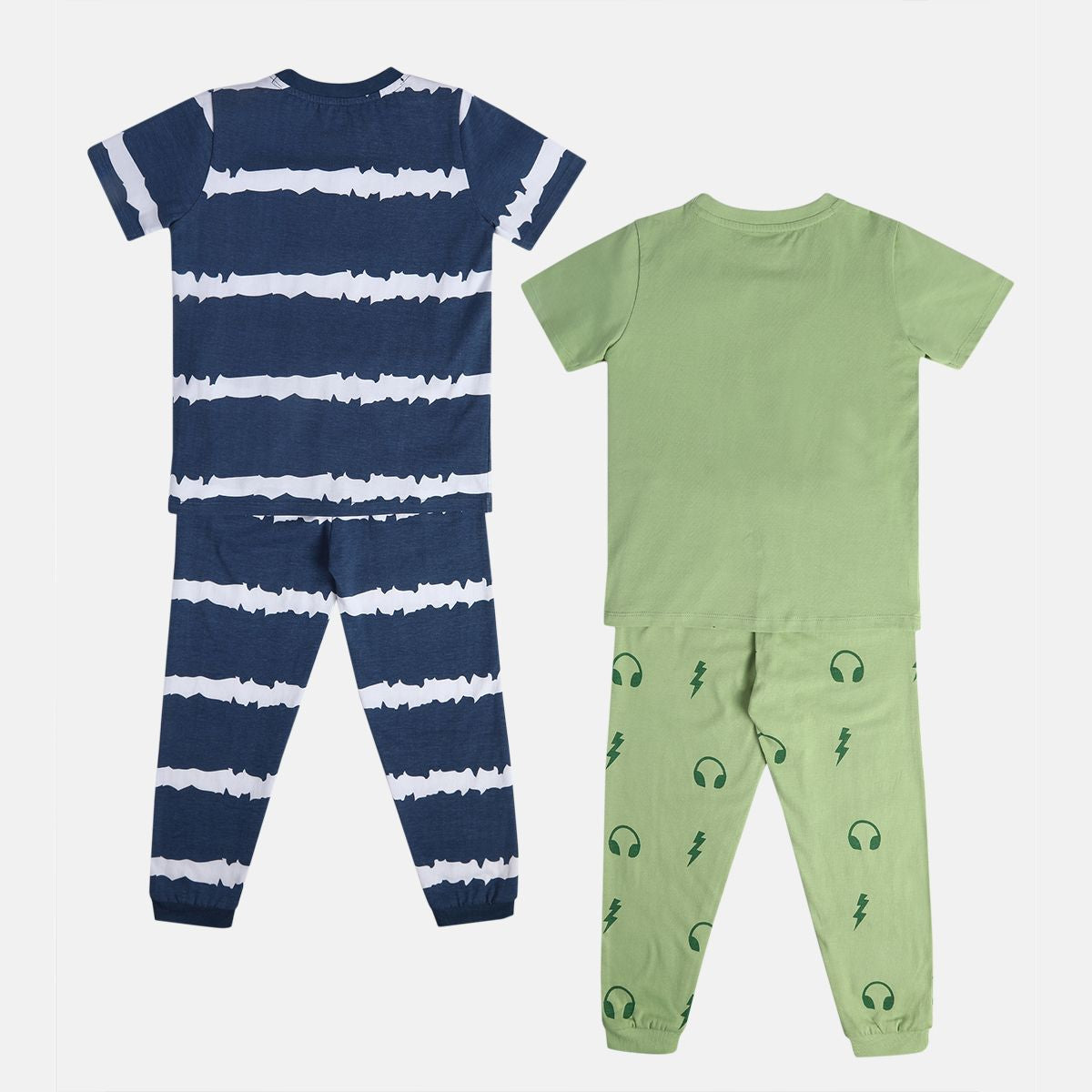 Boys Multi Round Neck Short Sleeve Top And Bottom