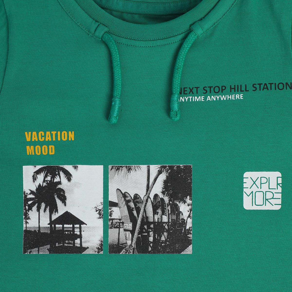 Boys Green Knit T-Shirt