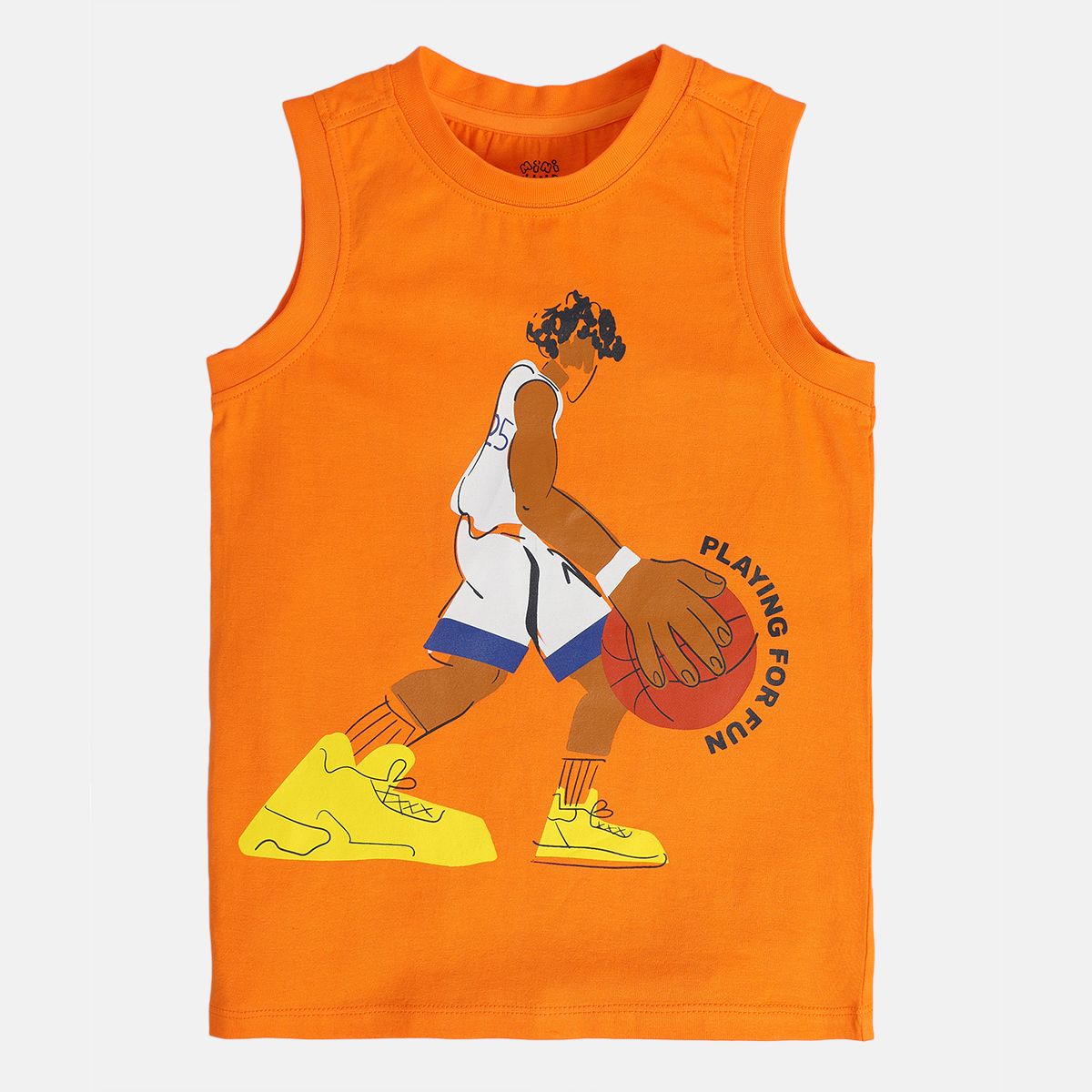 Boys Orange Knit T-Shirt