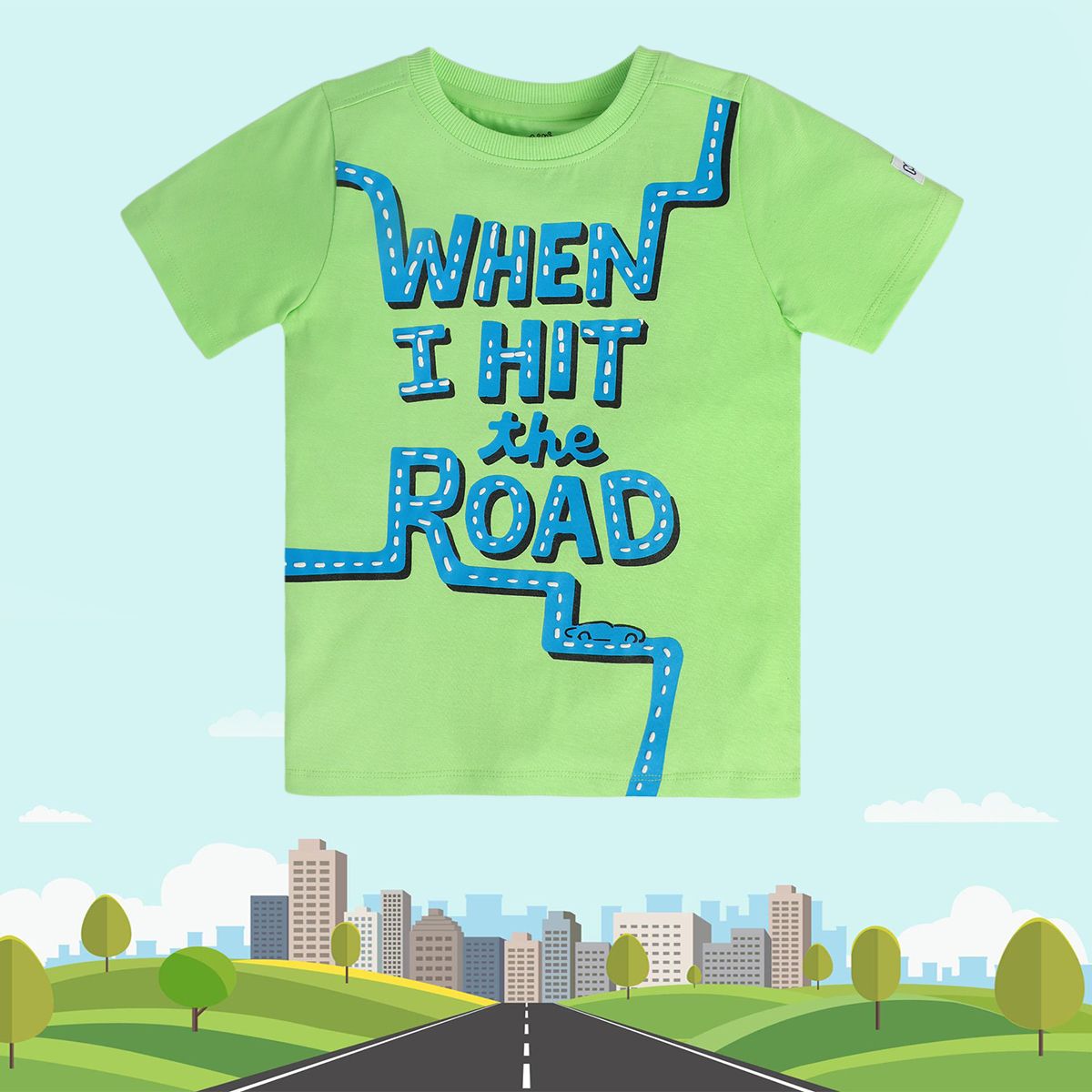 Boys Green Pack Of 1 T-Shirt