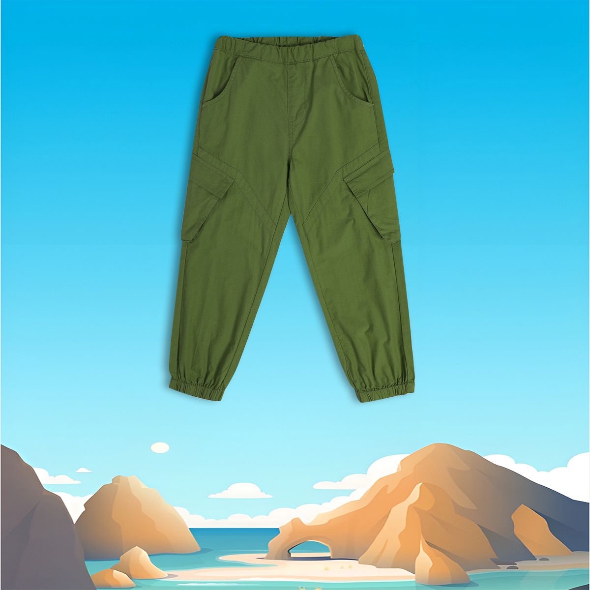Boys Cream   Woven Pant