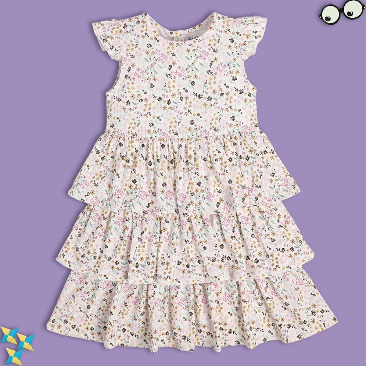 Girls White Boat Neck Dress