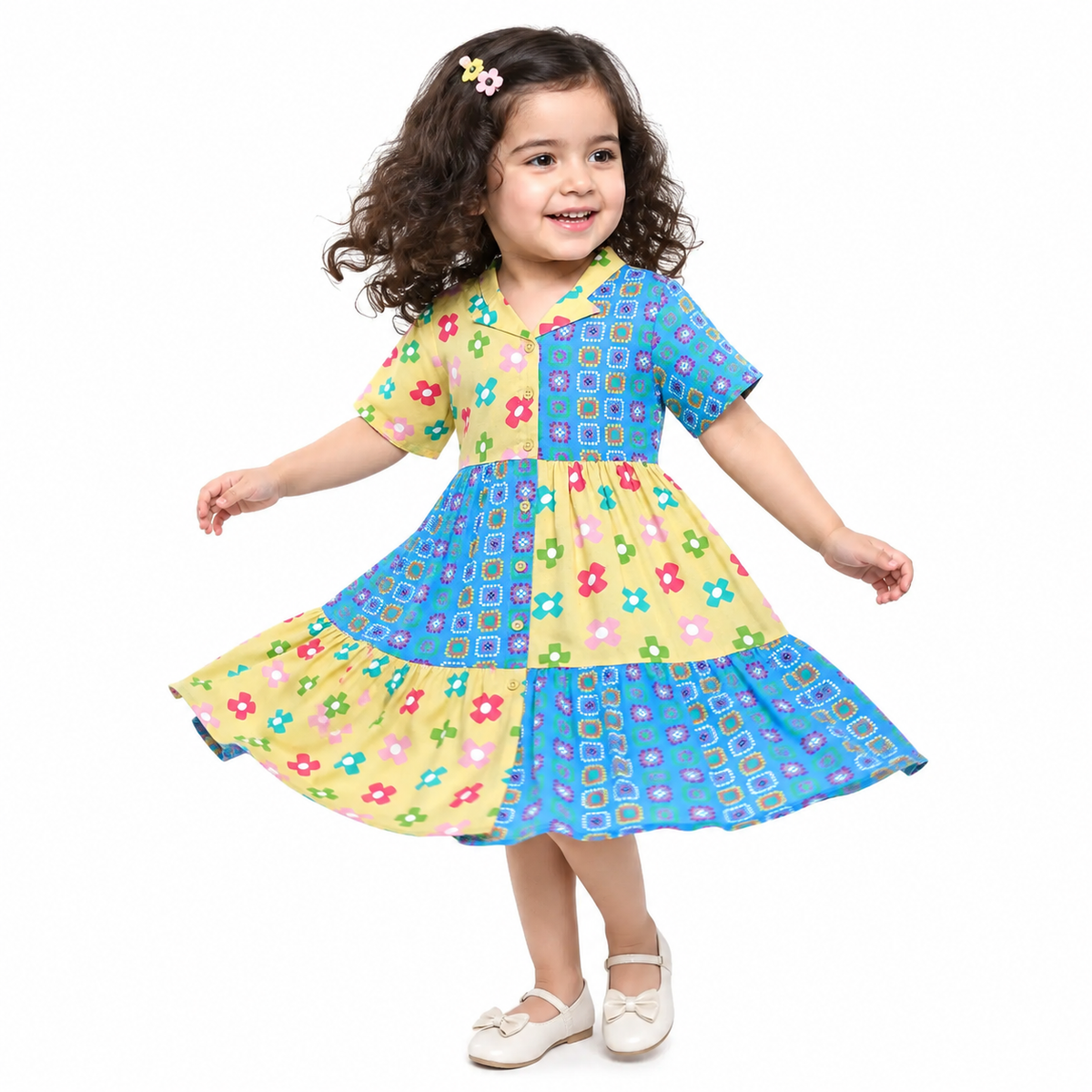 Girls Multicolor Pack Of 1 Dress