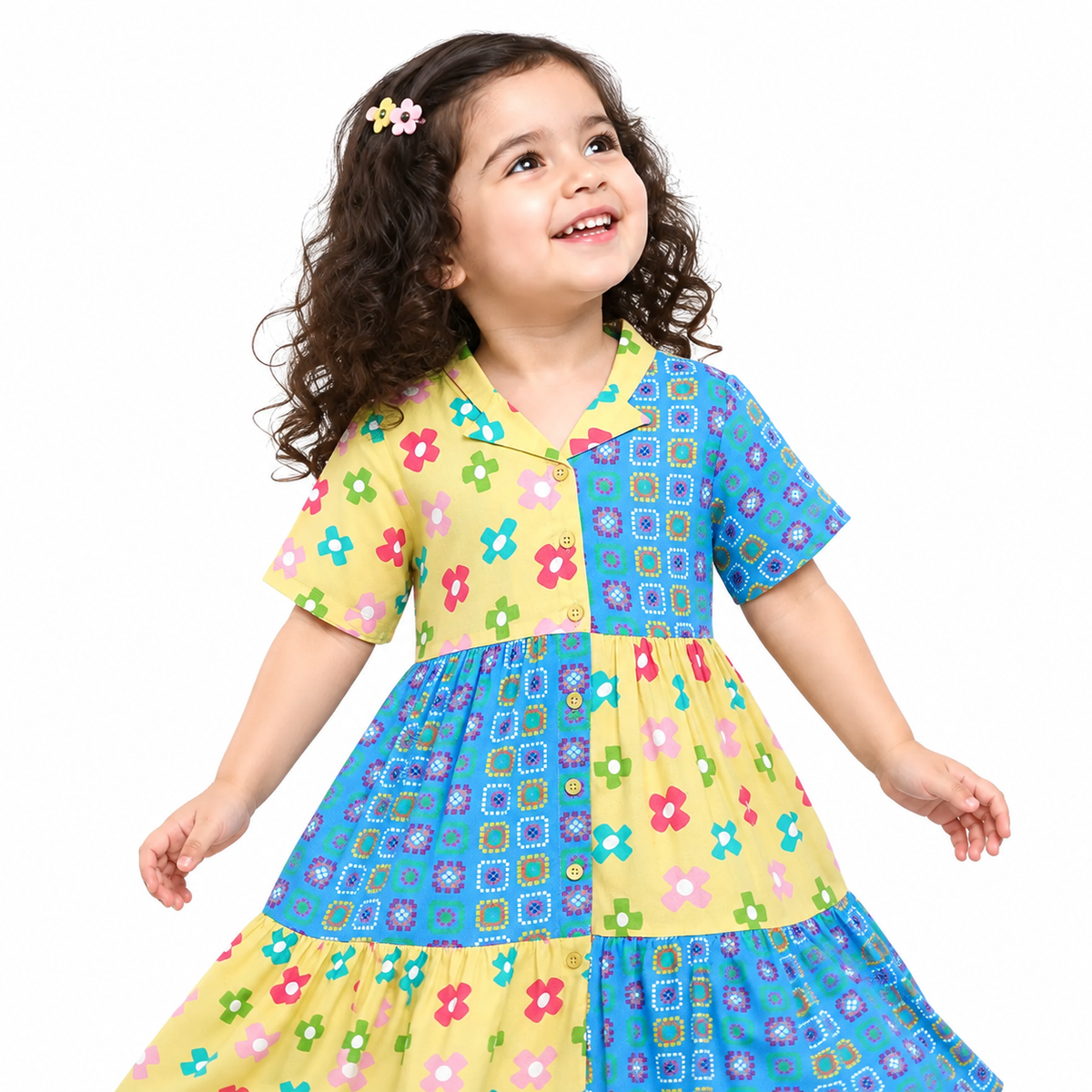 Girls Multicolor Pack Of 1 Dress