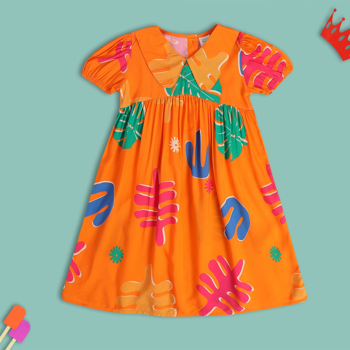 Girls Orange Dress