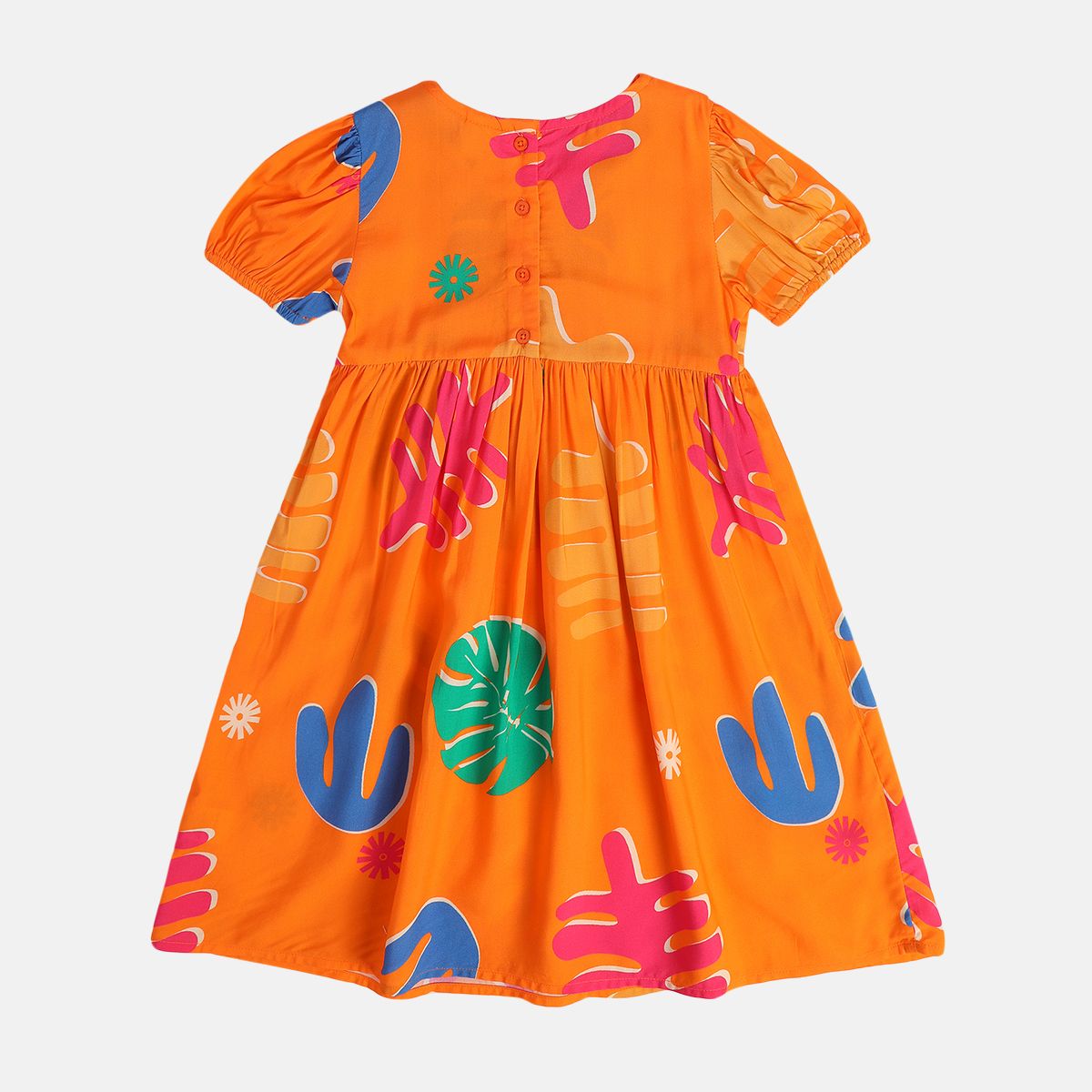 Girls Orange Dress – MiniKlub.in