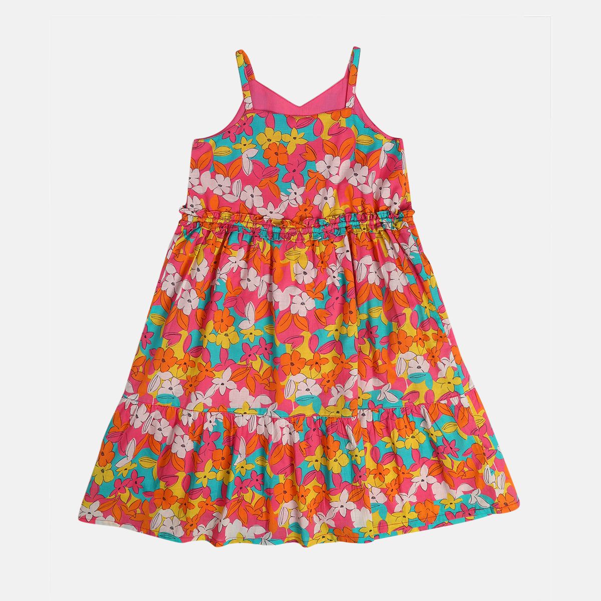Girls Orange Pack Of 1 Dress