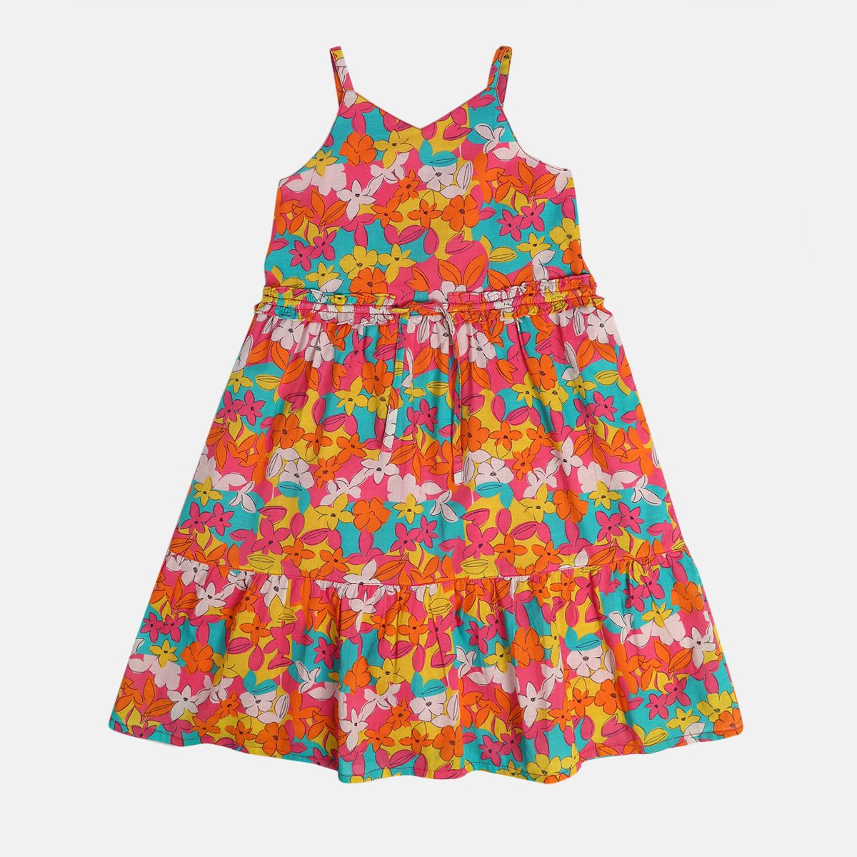 Girls Orange Pack Of 1 Dress
