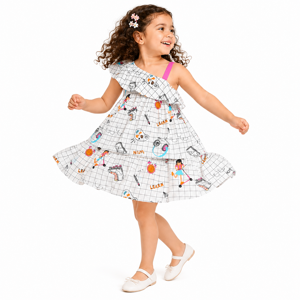 Girls Multicolor Pack Of 1 Dress