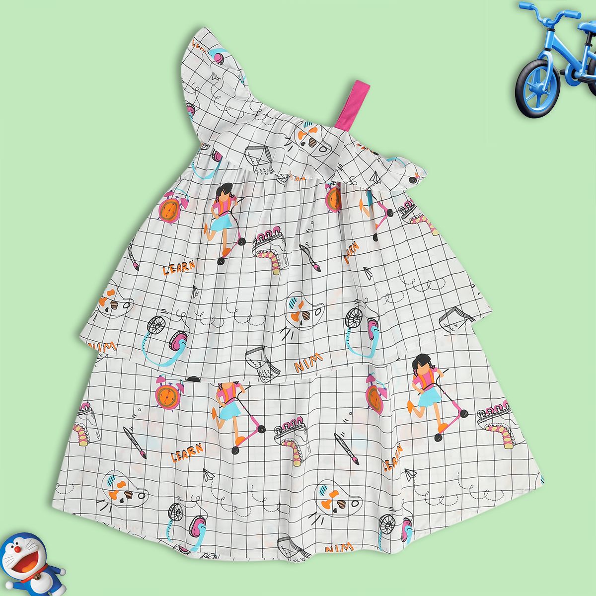 Girls Multicolor Pack Of 1 Dress