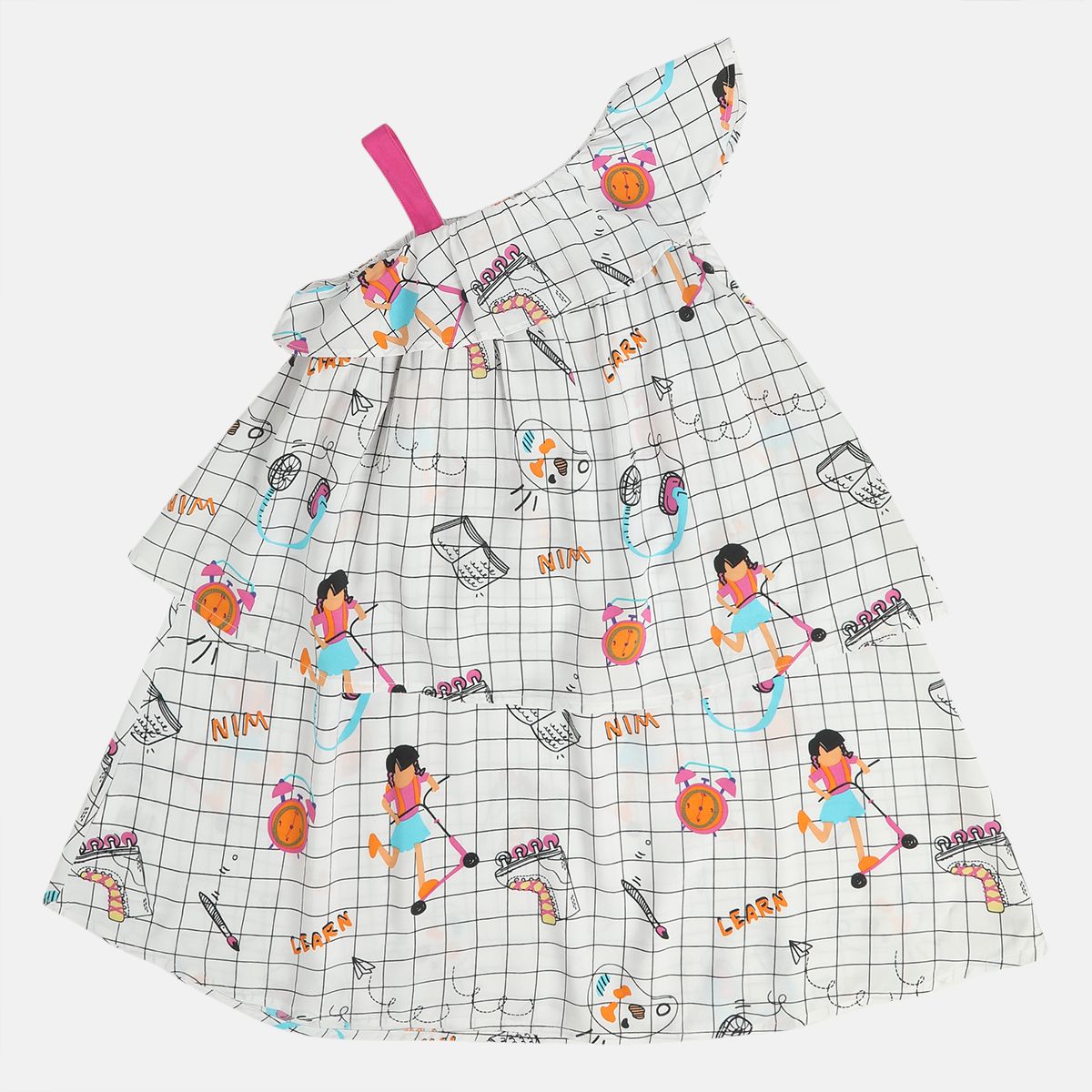Girls Multicolor Pack Of 1 Dress