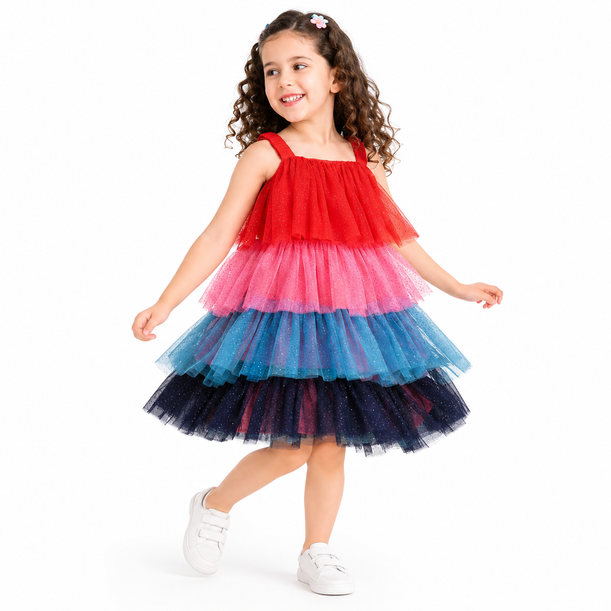 Girls Multicolor Pack Of 1 Dress