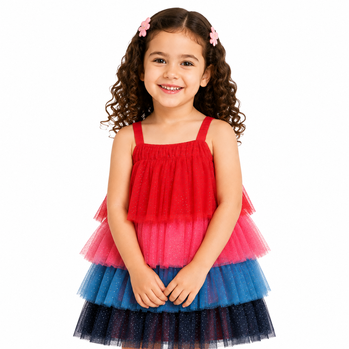 Girls Multicolor Pack Of 1 Dress