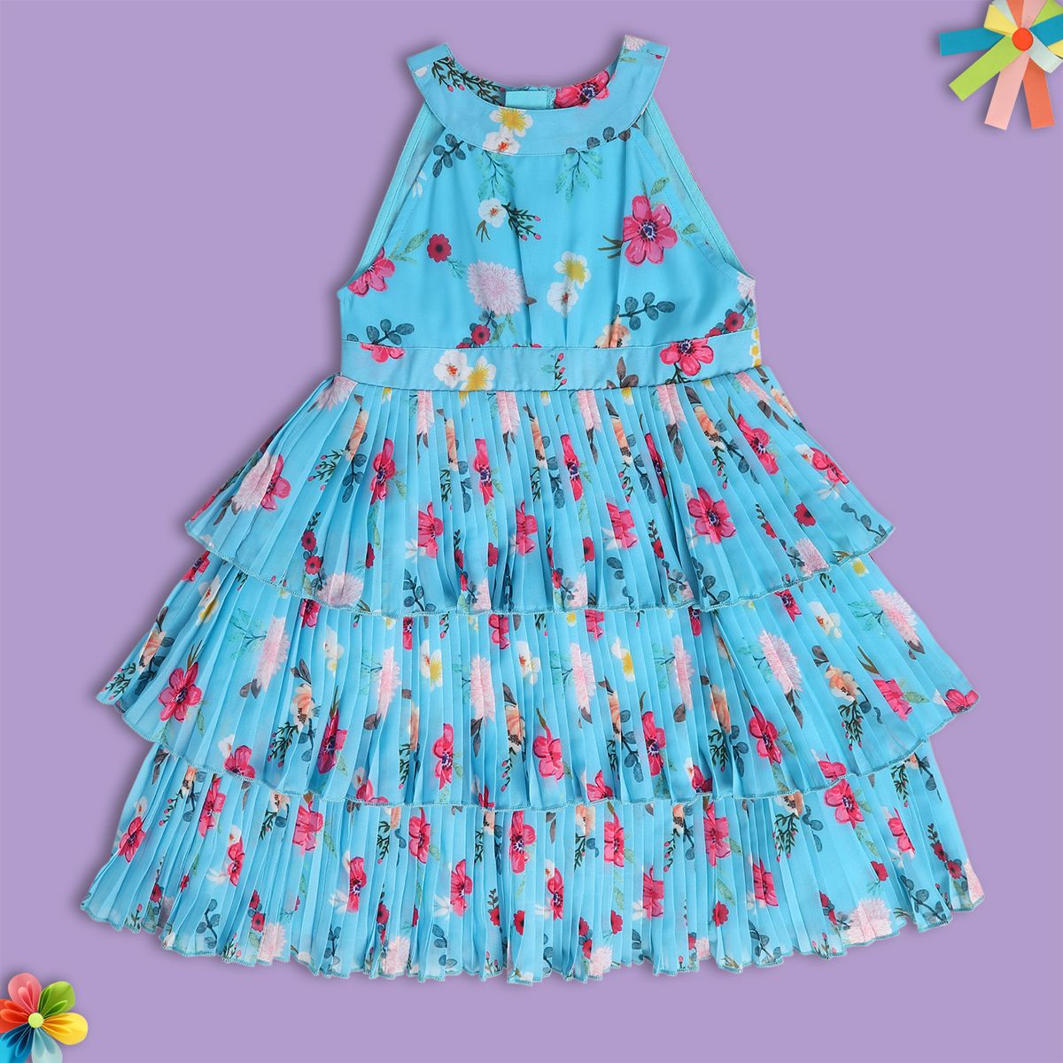 Girls Green Pack Of 1 Dress